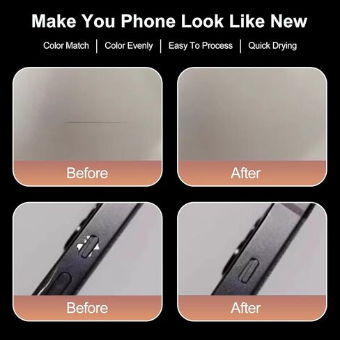 Black Titanium Touch Up Paint for iPhone 16 Pro/16 Pro Max, Phone Side Paint Scratch Repair, Quick & Easy Solution to Repair, Scratch Remover Pen with 1PC Replacement Pen Nib in Kuwait