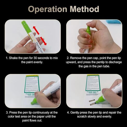 Black Titanium Touch Up Paint for iPhone 16 Pro/16 Pro Max, Phone Side Paint Scratch Repair, Quick & Easy Solution to Repair, Scratch Remover Pen with 1PC Replacement Pen Nib in Kuwait