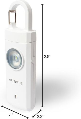 منبه شخصي بسلسلة مفاتيح بقوة 130 ديسيبل، مع وظائف ستروب ومصباح يدوي في جهاز واحد، مناسب للنساء والأطفال وكبار السن (وردي) in Kuwait