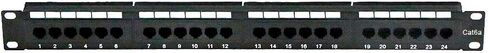 CableWholesale 24 Port Cat6a Patch Plant ، 19 "Rackmount أفقيًا أو لوحة حائط حائط ، RJ45 Ethernet 110 Type ، 568a/568b متوافق ، 1U ، أسود in Kuwait