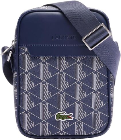 Lacoste Vertical Camera Bag, Noir Blanc in Saudi Arabia