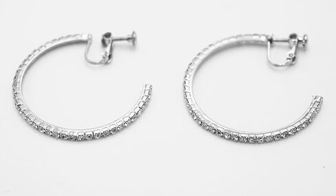 Rosemarie Collections Women's Chic Double Oval Hoop Style Dangle Clip On Earrings, 3" in Saudi Arabia