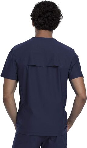 Cherokee Men's V-Neck Scrub Top, Modern Fit One Chest Pocket with 360° Stretch Knit CK885 in Saudi Arabia
