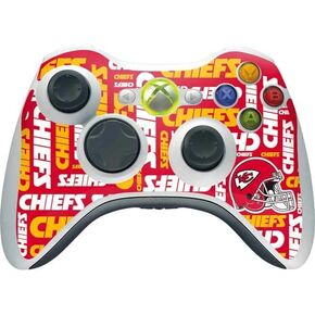 Skinit Decal Gaming Skin Compatible with Xbox 360 Wireless Controller - Officially Licensed NFL Kansas City Chiefs Red Blast Design