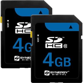 Synergy Digital 4GB Secure Digital SDHC Memory Card, Compatible with Canon VIXIA mini X Camcorder, Class 10, 20MB/s, 300 Series - Pack of 2