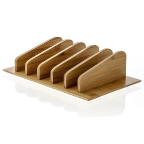 Prosumer's Choice Bamboo Cell Phone Charging Stations Dock - 7.5" D x 12.5" W x 7.5" H | Multiple Devices Organizer/Charging Stand for Mobiles & Tablets | Desk Docking Station | 5 Devices