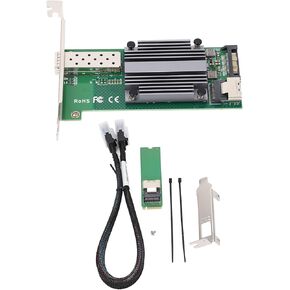 Ethernet NIC Card,Stable Transmission 10Gb Ethernet NIC Card,Throttling Control M.2 to 10Gb,for Mobile Device Desktop