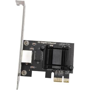 بطاقة شبكة PCIE 5GB ، منفذ LAN RJ45 ، PCIE إلى محول شبكة Ethernet 5 جيجابت ، PCIE عالية السرعة إلى محول بطاقة CNETWORT ، للفوز 10 11 لـ Linux