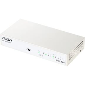 ELECOM Metal Switching Hub Gigabit 8 Port Built-in Power Supply EHC-G08MN2-HJW (Japan Import)