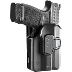 WARRIORLAND Hellcat TLR-6 OWB Holster Index Finger Release Fit Springfield Hellcat with TLR6, Outside Waistband Carry Holster for Hellcat TLR6, 360 Degree Adj. Belt Clip Fit 1.5-2.25 Inch Belt, Right