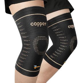 JIUFENTIAN Copper Knee Brace for Women and Men(2 Pack) -knee compression sleeves for Arthritis, Running & Daily Use-Targeted Support for Joint Stability & Pain Relief(Medium)