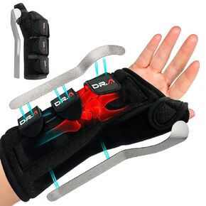 Dr. Arthritis Wrist Brace With Thumb Support, Thumb Spica Splint & Wrist Aid for Carpal Tunnel, Tendonitis DeQuervain's Tenosynovitis & More, Medical Thumb & Wrist Splint, Carpal Tunnel Wrist Brace Night Support Right Hand (M/L)