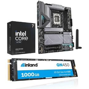 INLAND 3-in-1 Combo: Intel Ultra 7 265KF CPU+Gigabyte Z890 Eagle WiFi7 Motherboard QN450 1TB SSD
