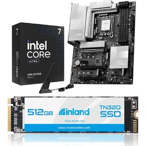 INLAND 3-in-1 Combo: Intel Core Ultra 7 265K CPU+MSI Pro Z890-P WiFi Motherboard+TN320 512GB M.2 SSD