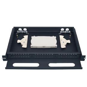 BEYONDTECH 24-Port Sliding Optical Distribution Frame & High-Capacity SC/APC Patch Panel – 1RU Rack Mount, Simplex Fiber Management Standard EIA 19"
