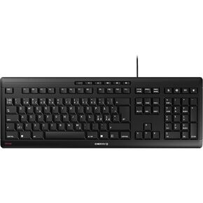 CHERRY Stream Keyboard, Wired Keyboard, Pan Nordic Layout (QWERTY), Whisper Quiet Keystroke, Unique Typing Feel, Flat Design, Black