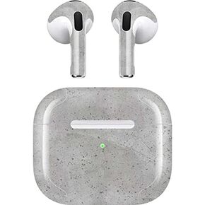 Skinit Decal Audio Skin Compatible with Apple AirPods (3rd Gen, 2021) - Skinit Originally Designed Light Grey Concrete Design