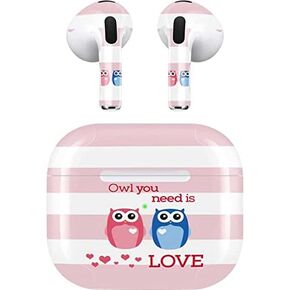 Skinit Skinit Audio Audio Skiner مع Apple Airpods (3rd Gen ، 2021) - البومة المصممة في الأصل هي كل ما تحتاجه