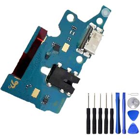 for Samsung Galaxy A71 4G A715U SM-A715 Charging Port Dock Connector Board Flex Replacement Part with 11 Opening Tools
