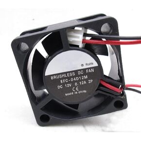 EFC-04D12M DC12V 0.12A 2-Wire Dual Ball Bearing Inverter Cooling Fan 40x40x20mm 4cm