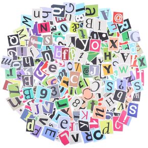 200Pcs Alphabet Stickers, Waterproof Vinyl & Paper, Multicolor, Contemporary Style, Letter & Number Stickers for Scrapbooks, Notebooks, Decor