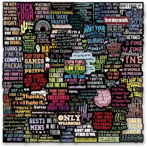 Bonitzdm Sarcastic Stickers - 108 Pcs Funny Black Stickers for Adults - Snarky, Humorous Quotes for Water Bottle, Laptop, Phone, Hard Hat, Bumper, Gifts