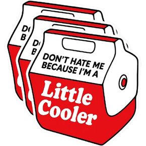 Dont Hate Me Because I'm A Little Cooler Sticker - Fun Waterproof Vinyl Stickers for Adults, Water Bottle Stickers for Laptop and Phone Case, Durable and Weatherproof Decals (3PCS,3")
