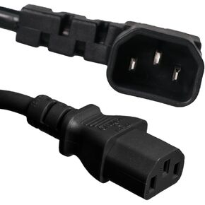 الزاوية اليسرى C14 إلى C13 سلك الطاقة - 4 أقدام ، 15A/250V ، 14/3 AWG - الجزء الحديد الجزء # IBX -4944-04