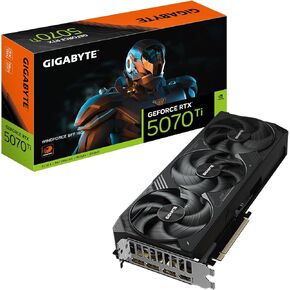 Gigabyte Geforce RTX 5070 TI Windforce SFF 16G CARTER-16GB GDDR7 ، 256bit ، PCI-E.0 ، 2452 MHz Core ، 3 X DP 2.1B ، 1 X HDMI 2.1B