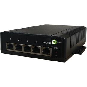 TP-SW5G-NC - 5 Port Unmanaged GigE Passive PoE Network Switch, 12-58VDC Wire Term Input, 4x Passive PoE + 1x Uplink Port