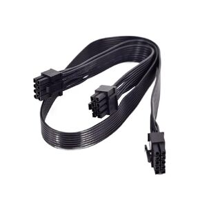 for ProLiant DL380 PCI Express Graphics Card Power Supply Cable 10 Pin to 2 Ports 6+2 Pin 8 Pin Sleeve Flat Cable(Dual 8Pin Flat Cable)