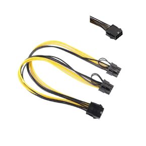 CPU Or Gpu 8Pin to 2 * 8pin(6+2) Graphic Card for Miner Double PCI-E PCIe 8Pin Power Supply Splitter Cable Cord 21cm(GPU)