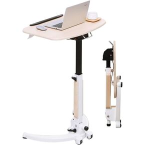 Lap desks Folding Laptop Table Adjustable Height and Tilt Angle Portable Computer Desk Tablet Stand Tray Bedside Table on Wheels Bed Table (Color : Style1)