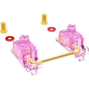 DUROCK V2 Screw-in Stabilizers With 2u 6.25u 7u Wires, PCB Mount for Mechanical Keyboards (V2 Pink 100% Kit)