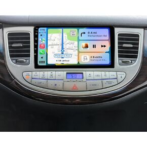 Car Radio for Hyundai Genesis Sedan 2009 2010 2011 2012 2013 2014 CarPlay Android Auto [2+32G] Bluetooth Touch Screen Stereo with GPS WiFi FM Bluetooth Backup Camer