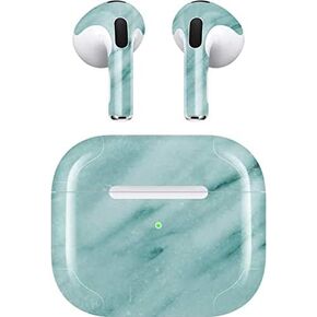 Skinit Decal Audio Skin Compatible with Apple AirPods (3rd Gen, 2021) - Skinit Originally Designed Turquoise Marble Design