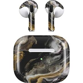 Skinit Decal Audio Skin Compatible with Apple AirPods (3rd Gen, 2021) - Skinit Originally Designed Gold Blush Marble Ink Design