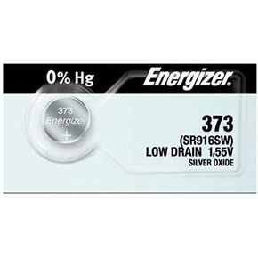 Energizer Battery 373(SR916SW) Silver Oxide 1.55V (5 Batteries Per Pack)