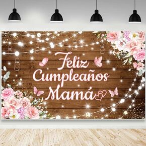 Feliz Cumpleaños Mama Backdrop Mexico عيد ميلاد سعيد Mom Mom Profograph