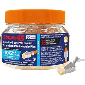 Cat6A/7/7A Standard RJ45 STP Ext/Grnd