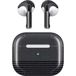 Skinit Skinit Audio Audio Skin متوافق مع Apple Airpods (Gen 3rd ، 2021) - Skinit في الأصل تصميم خطوط سوداء ورمادية