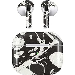 Skinit Decal Audio Skin Compatible with Apple AirPods (3rd Gen, 2021) - Skinit Originally Designed Marbleized Black Design