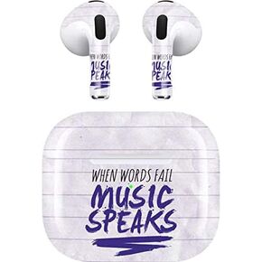 Skinit Decal Audio Skin Compatible with Apple AirPods (3rd Gen, 2021) - Skinit Originally Designed When Words Fail Music Speaks Design
