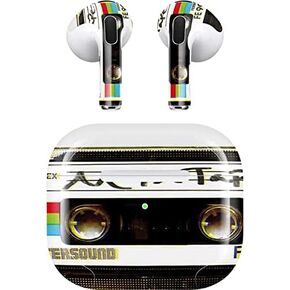Skinit Skinit Audio Audio Skin متوافق مع Apple Airpods (3rd Gen ، 2021) - Skinit في الأصل تصميم شريط مختلط قديم مصمم في الأصل