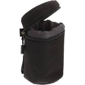 POPETPOP Professional Camera Lens Pouch Durable PU Material Lens Storage Bag Shockproof Design for Safe Transport Lightweight and Compact Camera Accessory