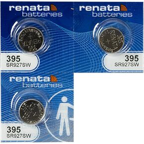 Renata Batteries 395/SR927SW 1.5V Swiss Made Watch Battery (3 Pack)