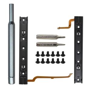 USonline911 Controller Right and Left Slide Rail with Flex Cable Fix Part Fit for Nintendo Switch Console NS Rebuild Track Upgraded Version