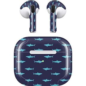 Skinit Skinit Audio Audio Skin متوافق مع Apple Airpods (الجنرال الثالث ، 2021) - Skinit مصمم في الأصل تصميم طباعة القرش