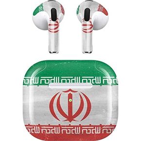 Skinit Decal Audio Skin Compatible with Apple AirPods (3rd Gen, 2021) - Skinit Originally Designed Iran Flag Distressed Design