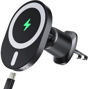AOUXSEEM for Magsafe Car Charger Mount,15W Fast Charging,20xN55 Magnets,Car Phone Holder Wireless Car Charger Magnetic Phone Holder for iPhone 16/15/14/13/12/Pro/Plus/Max Samsung Galaxy S Series